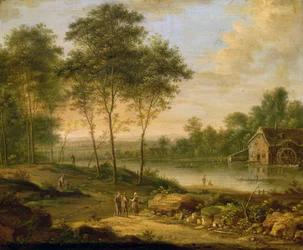 Landschaft mit einer Mühle